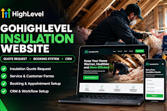 build gohighlevel insulation website ghl quote request and booking system