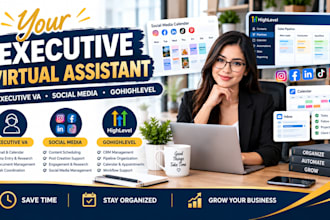 executive virtual assistant, social media and gohighlevel VA
