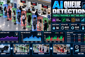 build ai queue detection, people tracking and wait time analytics