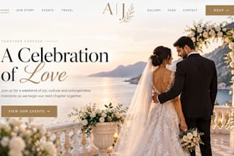 design wix wedding website rsvp guest management destination wedding website