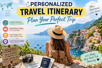 create a personalized travel itinerary and trip plan