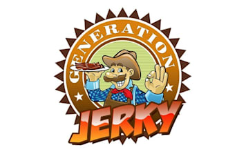 design eye catching mascot beef jerky logo for you