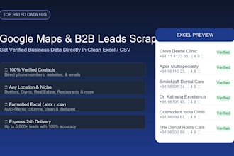 scrape google maps leads and extract business data into excel