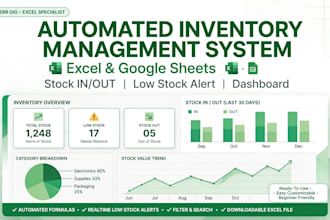 create automated inventory and quotation excel sheet