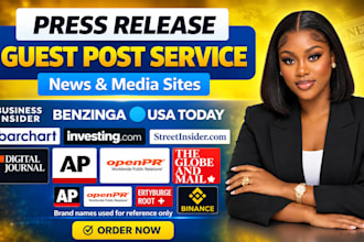 publish news articles, guest posts, press releases and PR content