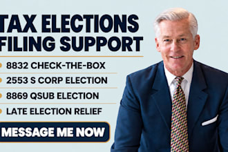 prepare and file form 8832, 2553 and 8869 for your business tax election
