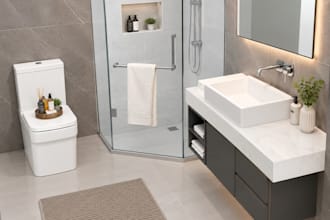 do bathroom remodel 3d design and photorealistic rendering in sketchup and d5