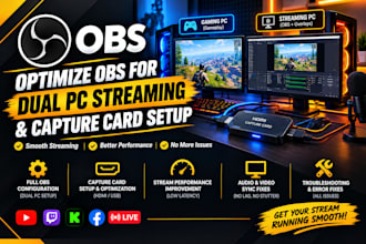 optimize obs for dual PC streaming and capture card setup