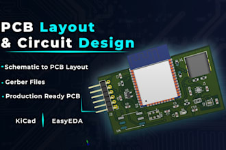 design an pcb layout or circuit design in kicad or easyeda