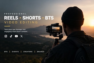 edit engaging reels, shorts and behind the scenes videos