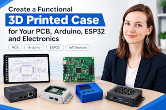 create a functional 3d printed case for your pcb arduino esp32 and electronics