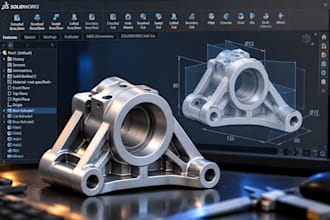 reverse engineer parts, scan to cad, stl to step with solidworks cad design