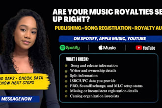 audit your music royalties publishing and song registration setup