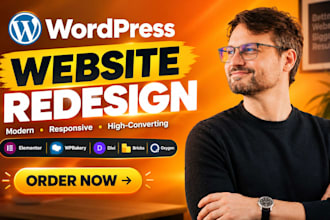 redesign wordpress website using elementor wpbakery divi bricks oxygen wp bakery