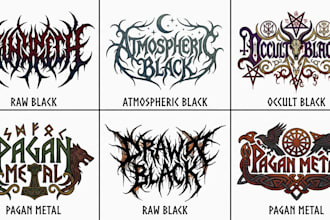 do raw black atmospheric black occult black pagan metal logo
