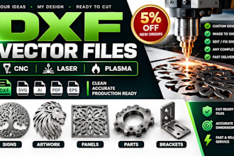 create dxf vector files for cnc plasma and laser cutting