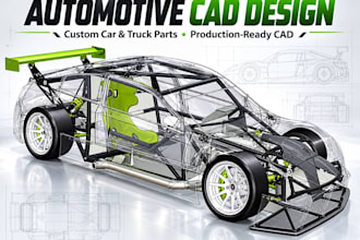 design car truck parts in solidworks and fusion 360 for manufacturing drawings