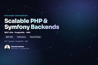 build a scalable PHP symfony backend and API