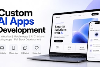 build ai website, ai mobile app ai chatbot, ai dating app full stack development