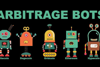 develop crypto arbitrage bot, volume bot, dex arbitrage bot on sol and eth