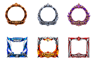 create 3d game borders, avatar and profile frames
