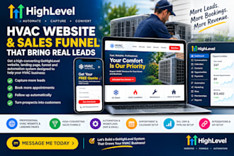 build gohighlevel website, sales funnel and automation