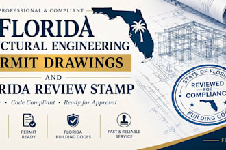 provide florida structural engineering, permit drawings and florida review stamp