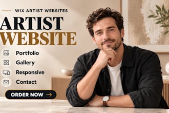 build a professional portfolio website for artists, painters and musician