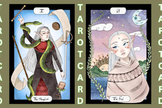 design custom tarot cards tarot deck oracle cards tarot card illustrations