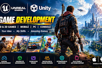do unreal engine game development, build unreal engine game, 3d game environment