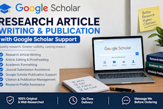 write, publish research articles and increase google scholar citations