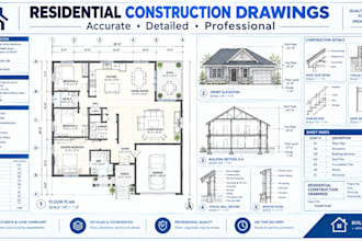 create detailed residential construction and working drawings
