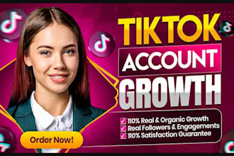 manage organically tiktok marketing and promotion for real followers growth