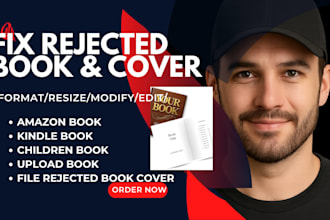 fix kdp rejected books, resize book cover and format book for amazon kdp