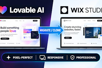 migrate the lovable ai website to wix studio and clone lovable to wix