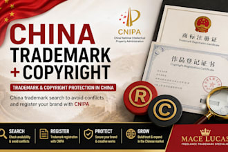 do china trademark search, registration and copyright protection with cnipa