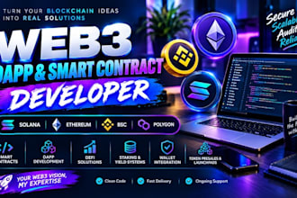 build web3 dapp smart contracts defi dex on solana and evm
