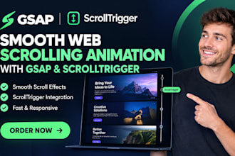 add gsap scrolling animation and scrolltrigger effects to your website