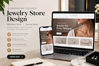 design conversion focused shopify jewelry store necklace store and earring store