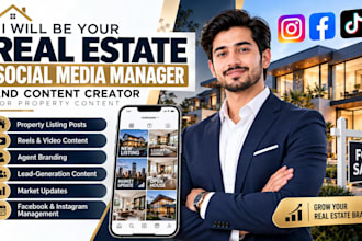 be your realestate social media manager and content creator for property content