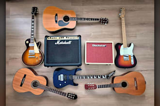 record electric guitar for your pop blues or funky song