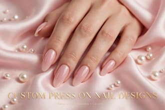 create custom luxury press on nails and modern nail design
