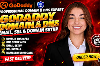 godaddy domain transfer, fix dns, email setup, and SSL certificate installation