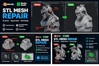 repair and modify your stl files mesh repair for 3d printing