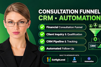 build gohighlevel financial advisor website ghl funnel and crm automation