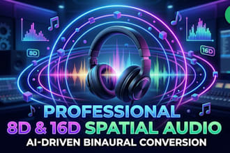 convert audio to professional 8d or 16d spatial audio