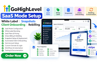 setup gohighlevel saas mode white label snapshot client onboarding and rebilling