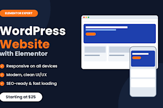 build a responsive wordpress website with elementor