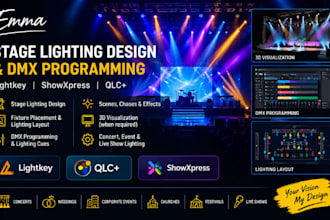 create stage lighting design and program dmx lighting lightkey showxpress qlc