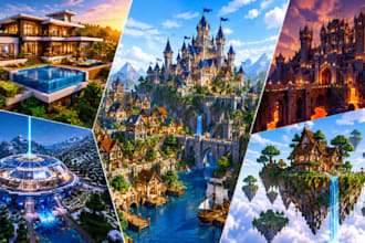 build amazing minecraft houses, cities, structures, and custom builds